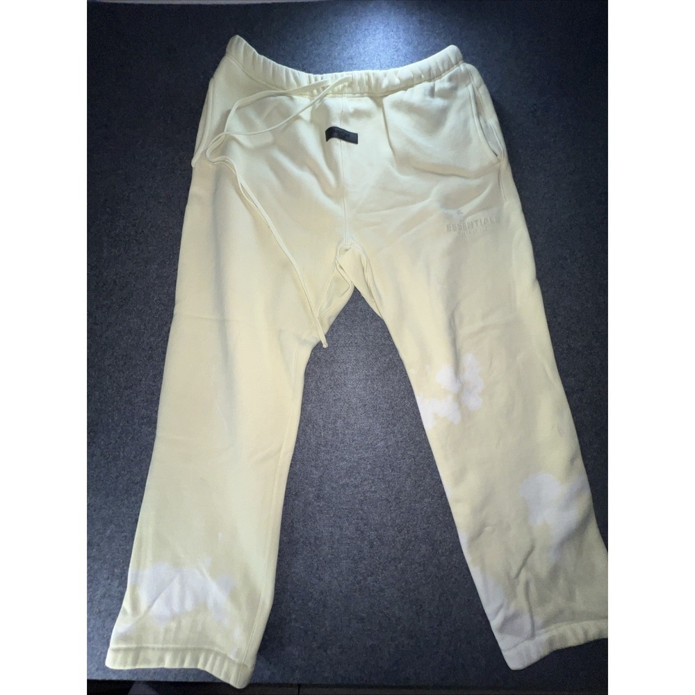 Fear of God Essentials Sweatpants Canary Yellow AS IS Look At All Pics